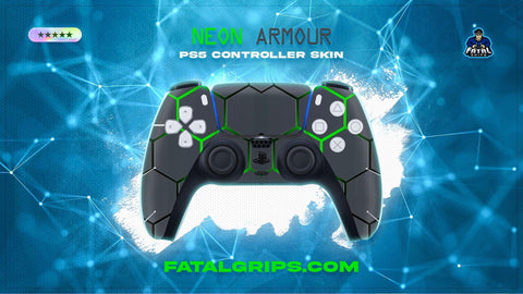 Neon Armour PS5 Controller Skin