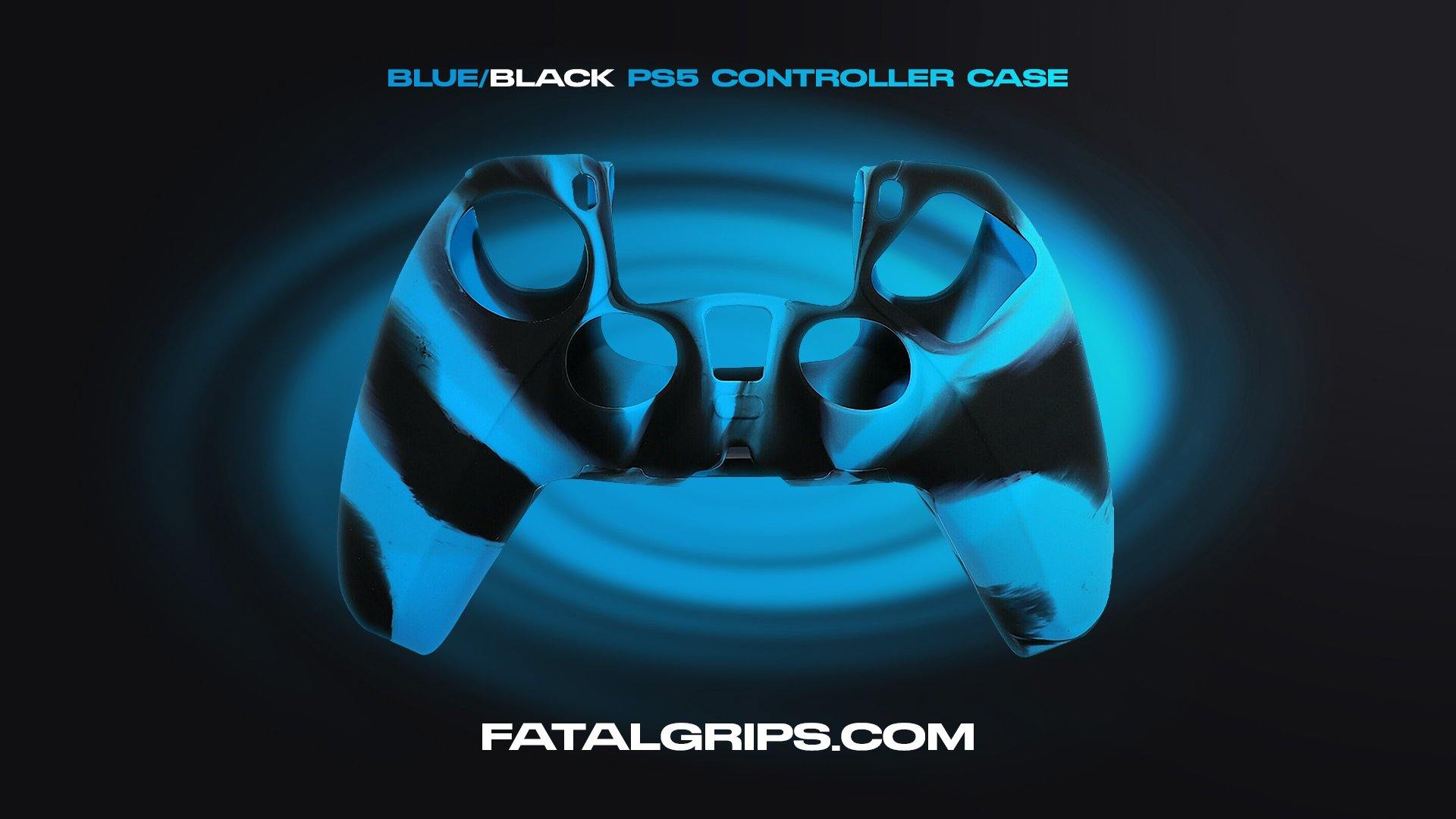 Blue/Black PS5 Controller Case - Fatal Grips