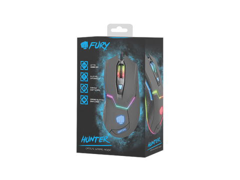 Fury Gaming Mouse Hunter 4800DPI Optical With Software