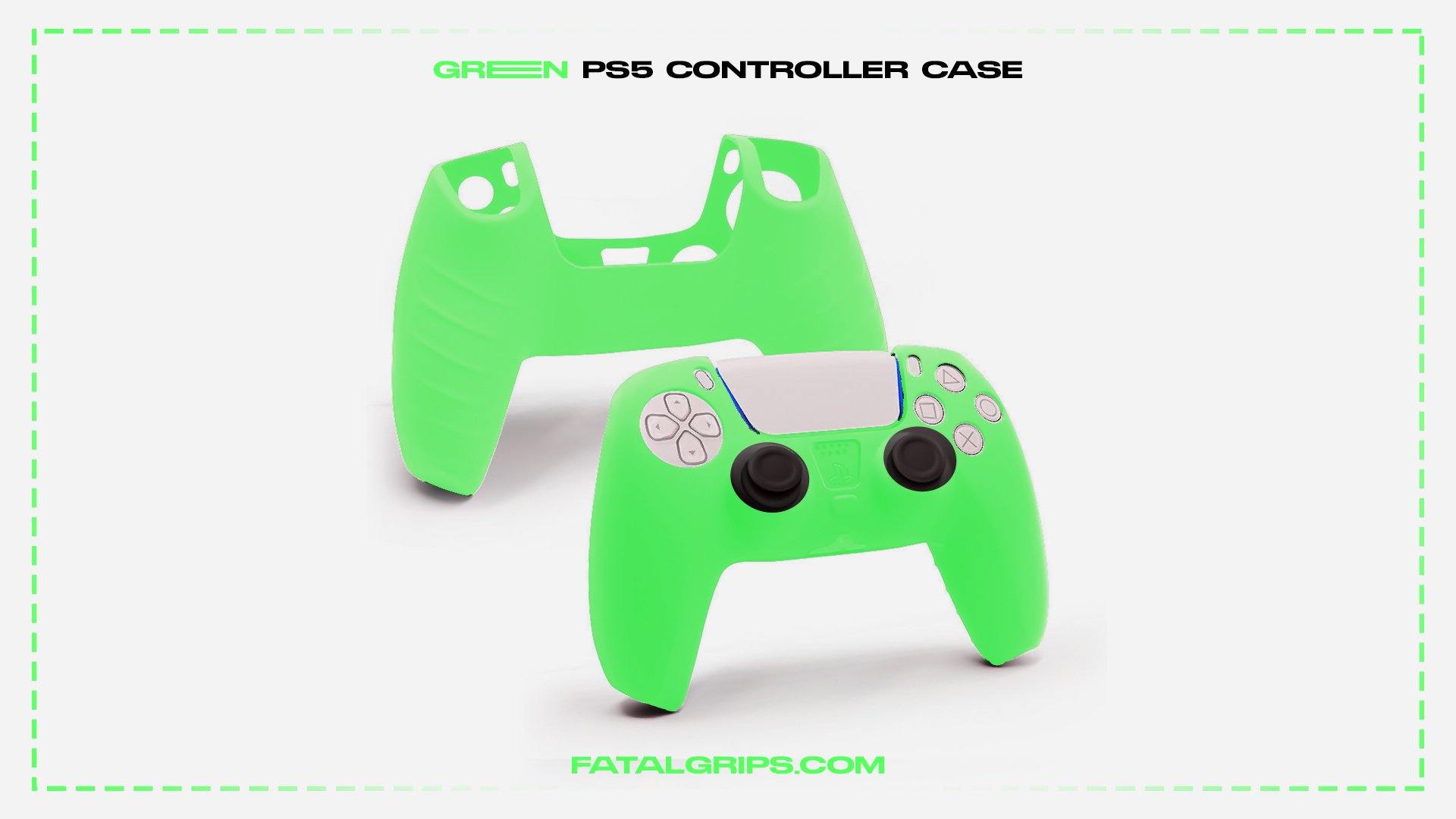 Green PS5 Controller Case – Fatal Grips - Main Image