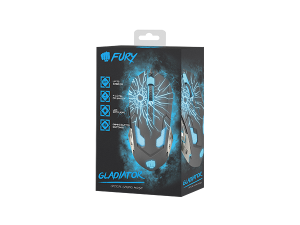 Natec FURY Stalker Mouse Gaming Wireless – 2000 DPI, Precisione E Libertà Senza Fili