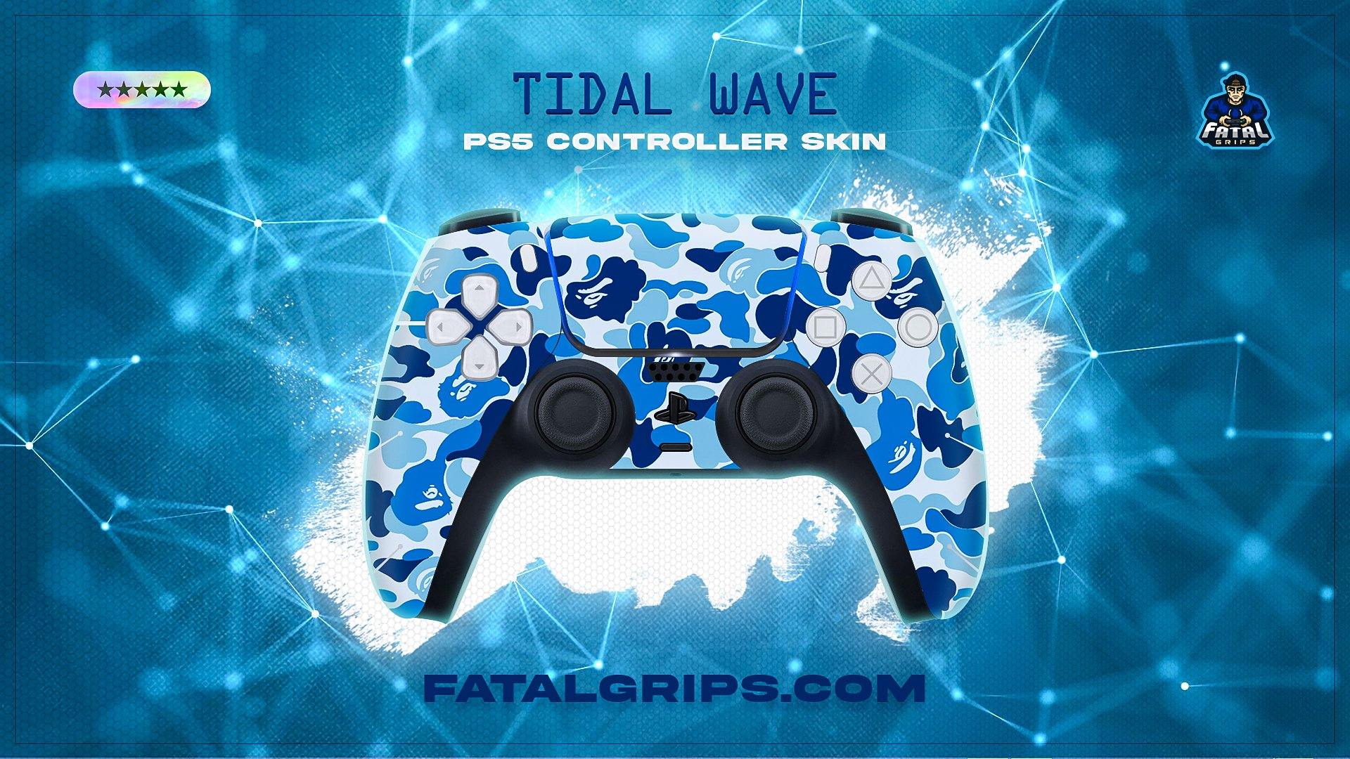 Tidal Wave PS5 Controller Skin - Fatal Grips