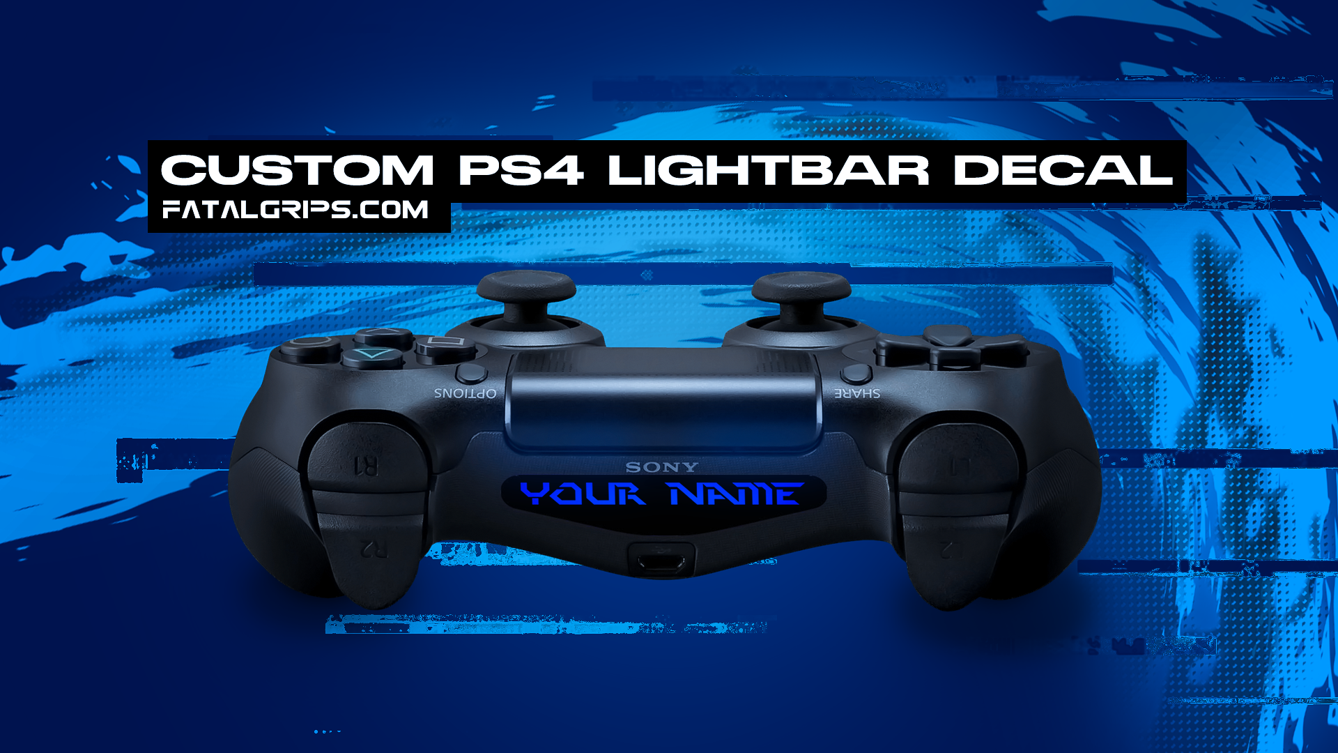 x1 Custom PS4 Light Bar Decal - Fatal Grips
