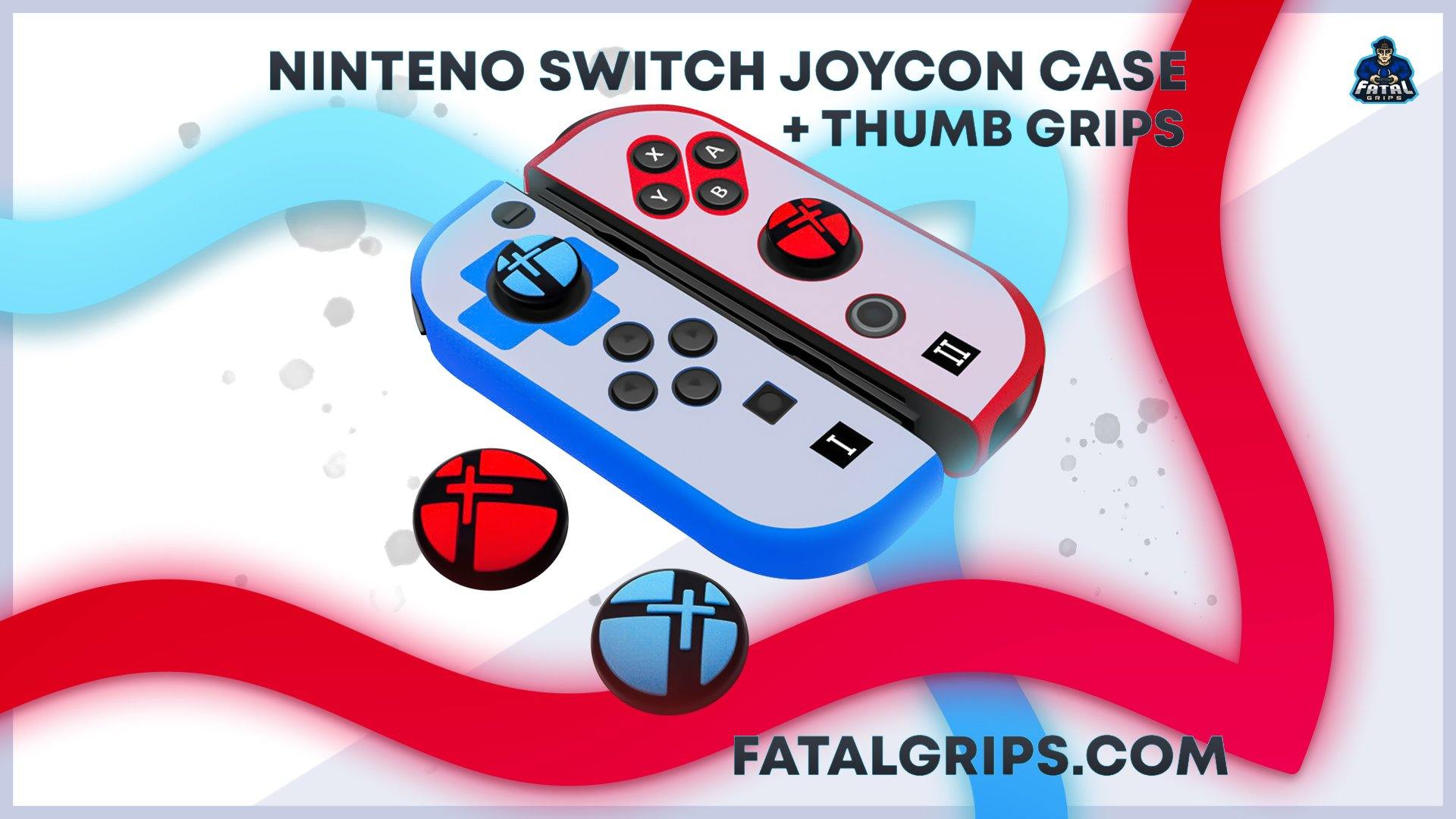 Mario Super Smash Bros Nintendo Joycon Bundle - Fatal Grips