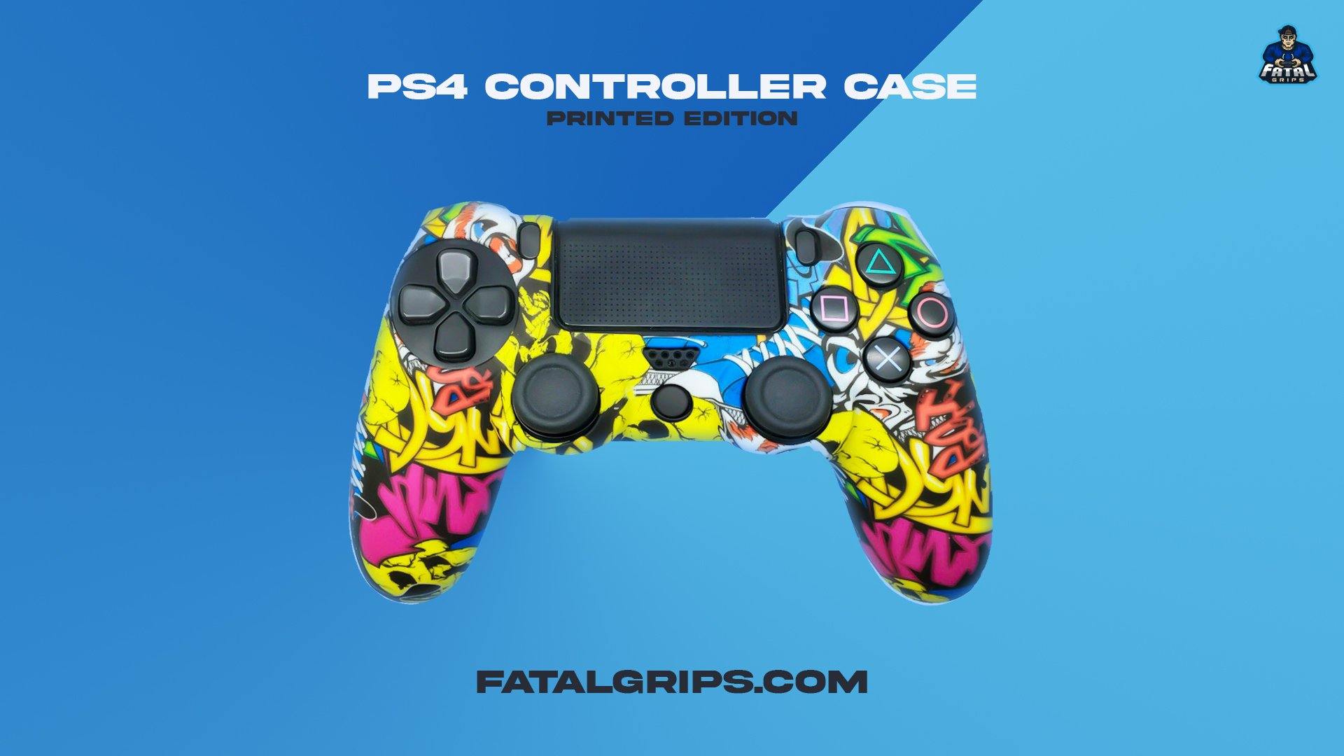 Colourful Graffiti PS4 Controller Case - Fatal Grips