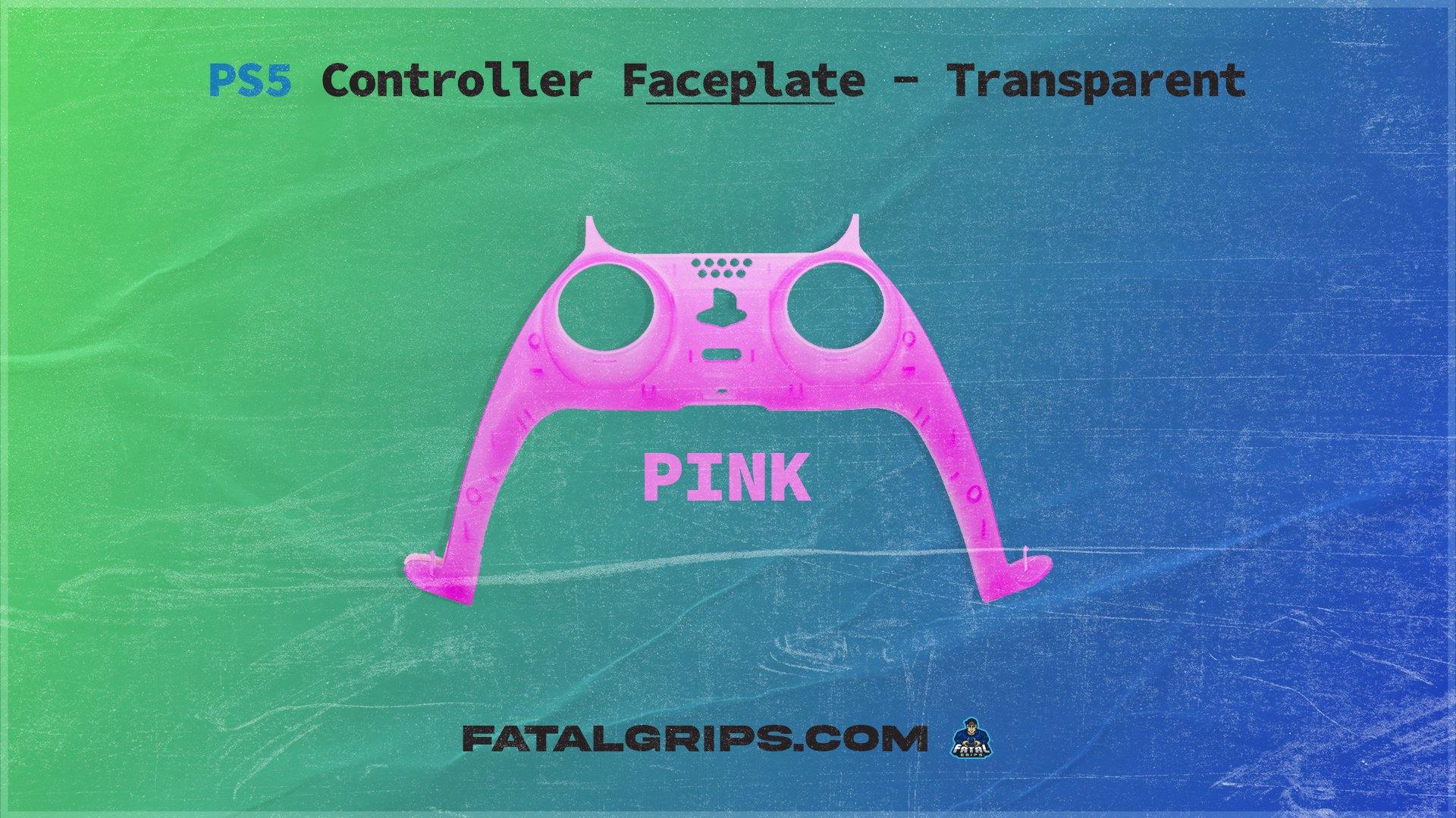 PS5 Controller Faceplate – Transparent - Fatal Grips