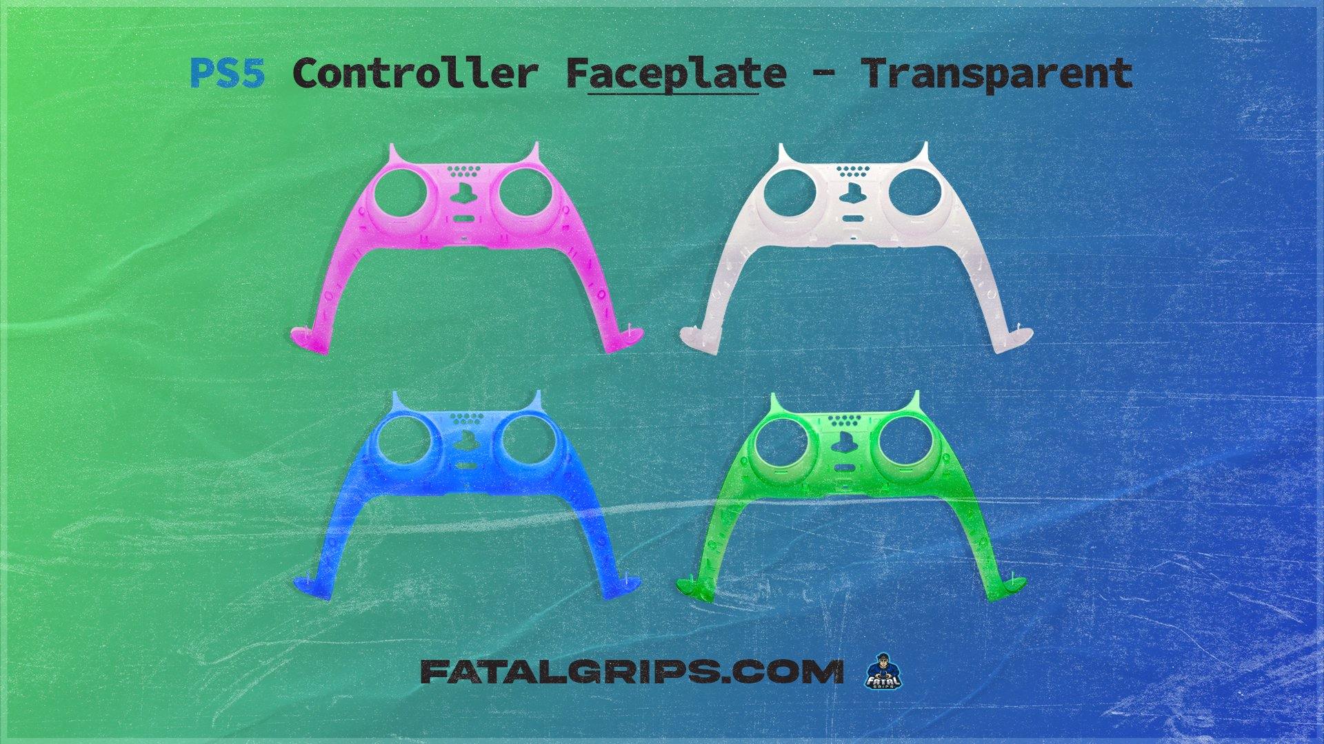 PS5 Controller Faceplate – Transparent - Fatal Grips