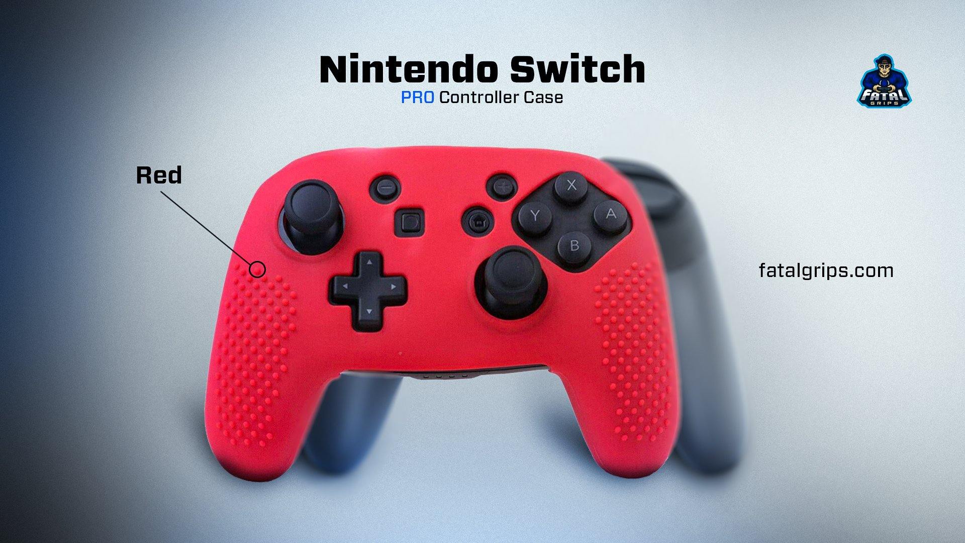 Nintendo Switch Pro Controller Case (Red) - Fatal Grips