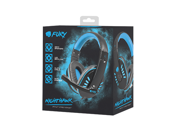 Fury Gaming Headset Nighthawk Stereo - Fatal Grips
